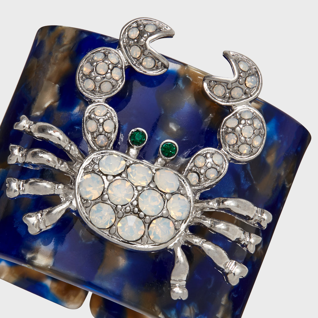 Blue Crab Tortoiseshell Resin Napkin Ring Set - Image 3