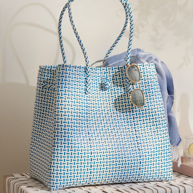 Blue/White Shopper Bag - Image 5