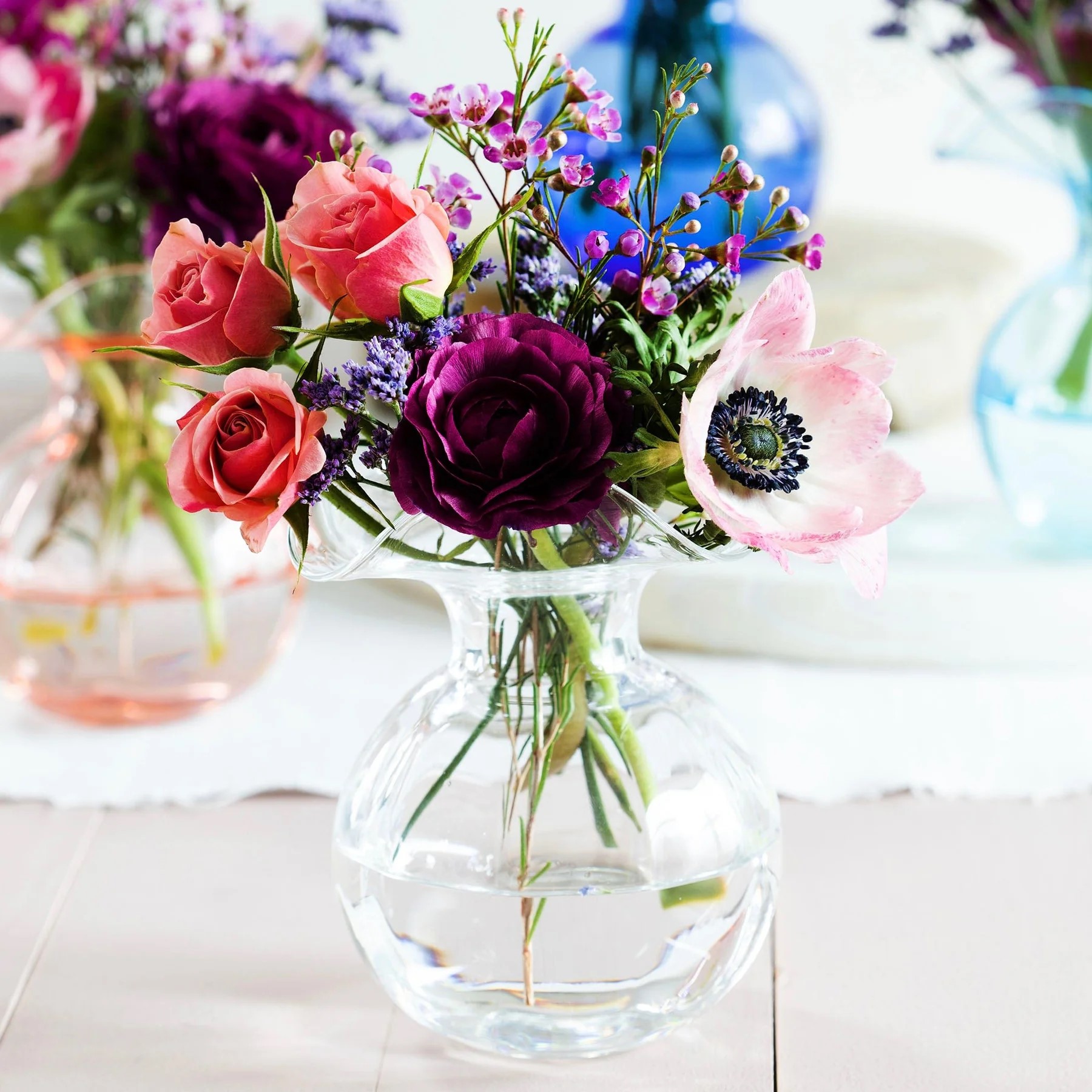 Clear Hibiscus Bud Vase - Image 2