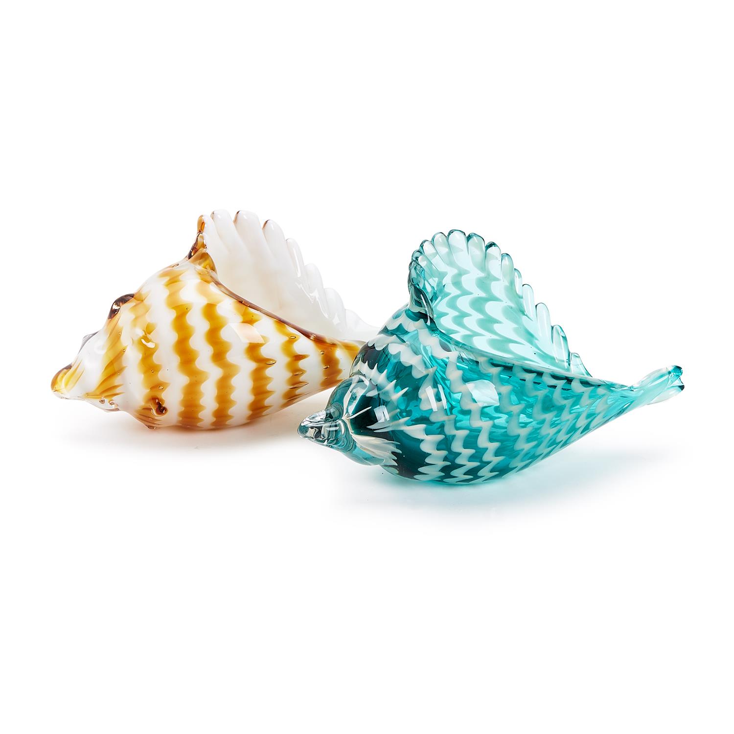 Glass Shell Sculpture- Amber - Image 2