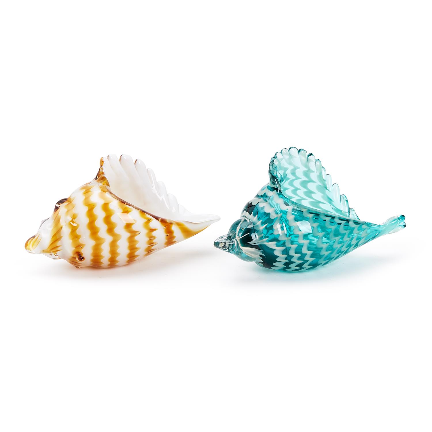 Glass Shell Sculpture- Amber - Image 3