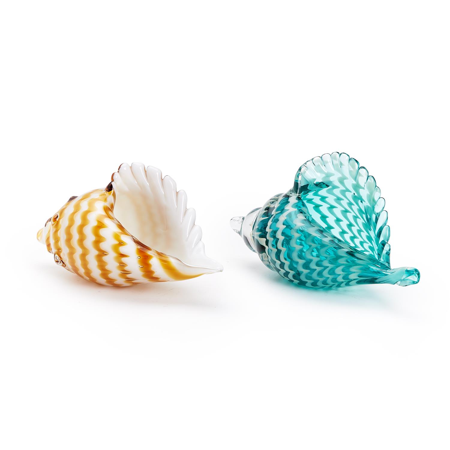Glass Shell Sculpture- Amber - Image 4