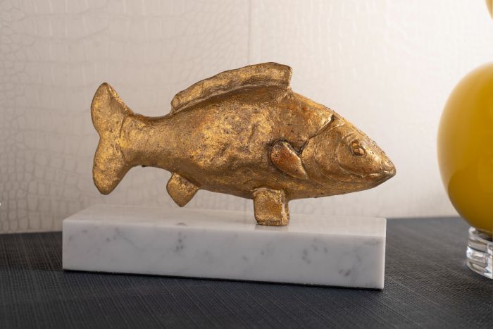 Gold Leaf Fish Statue - Image 3