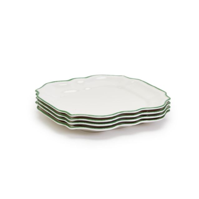Green Border Salad Plates - Image 2