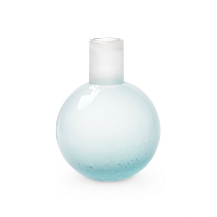 Seafoam Hand-Blown Glass Vase- Large
