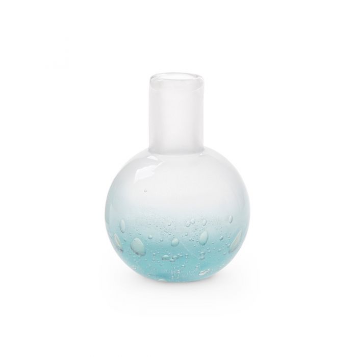 Seafoam Hand-Blown Glass Vase- Small