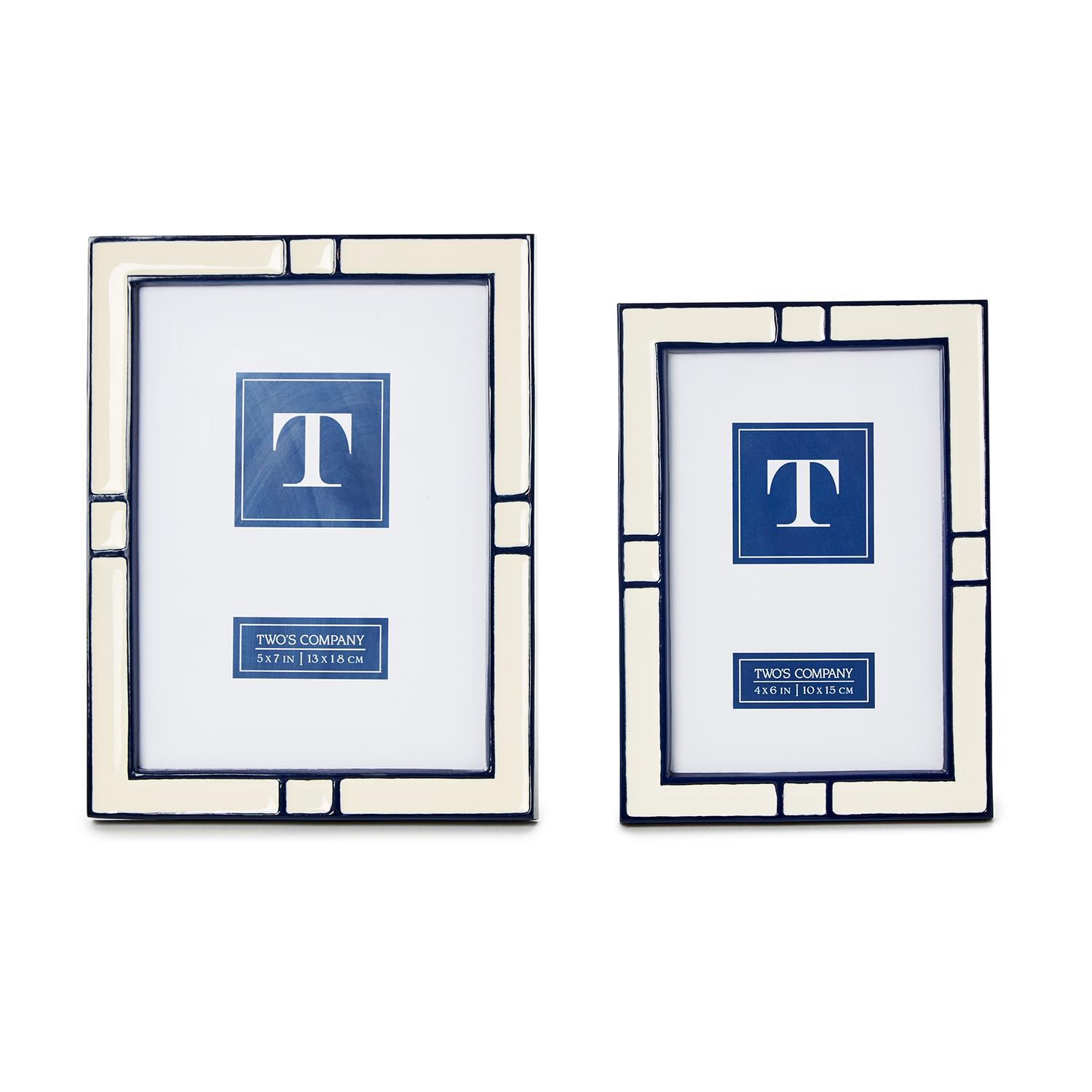 Navy and Cream Photo Frame