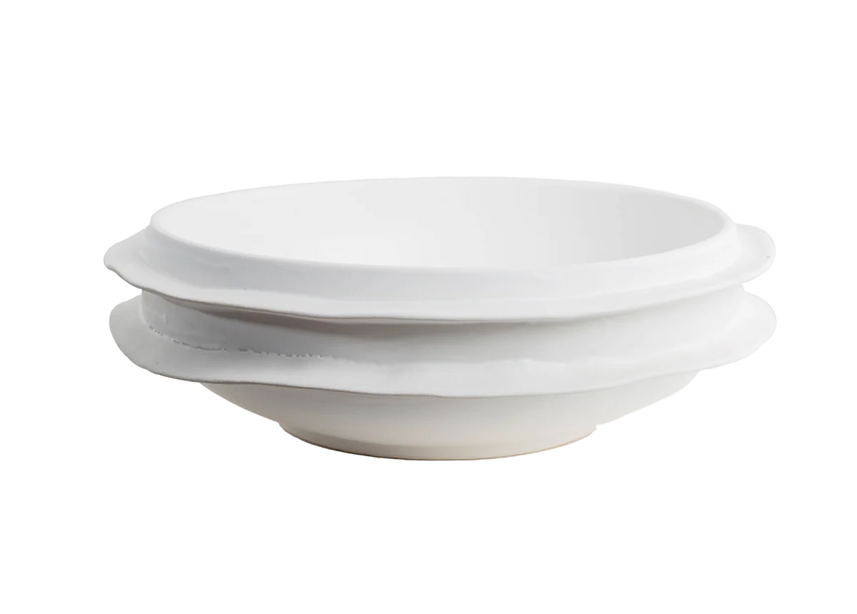Matte White Spiral Bowl
