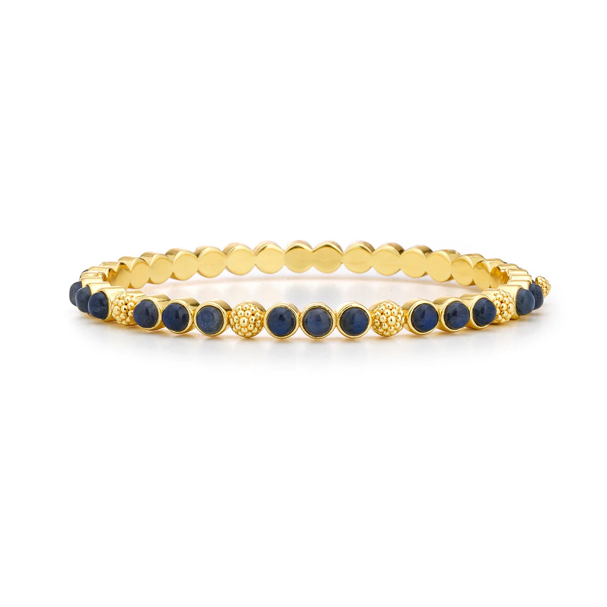 Berry Gem Petite Hinged Bangle, Blue Lab