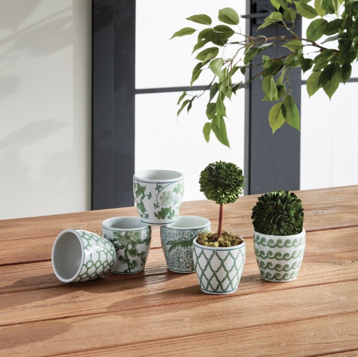 Green Imperial Mini Flower Pot-Asst