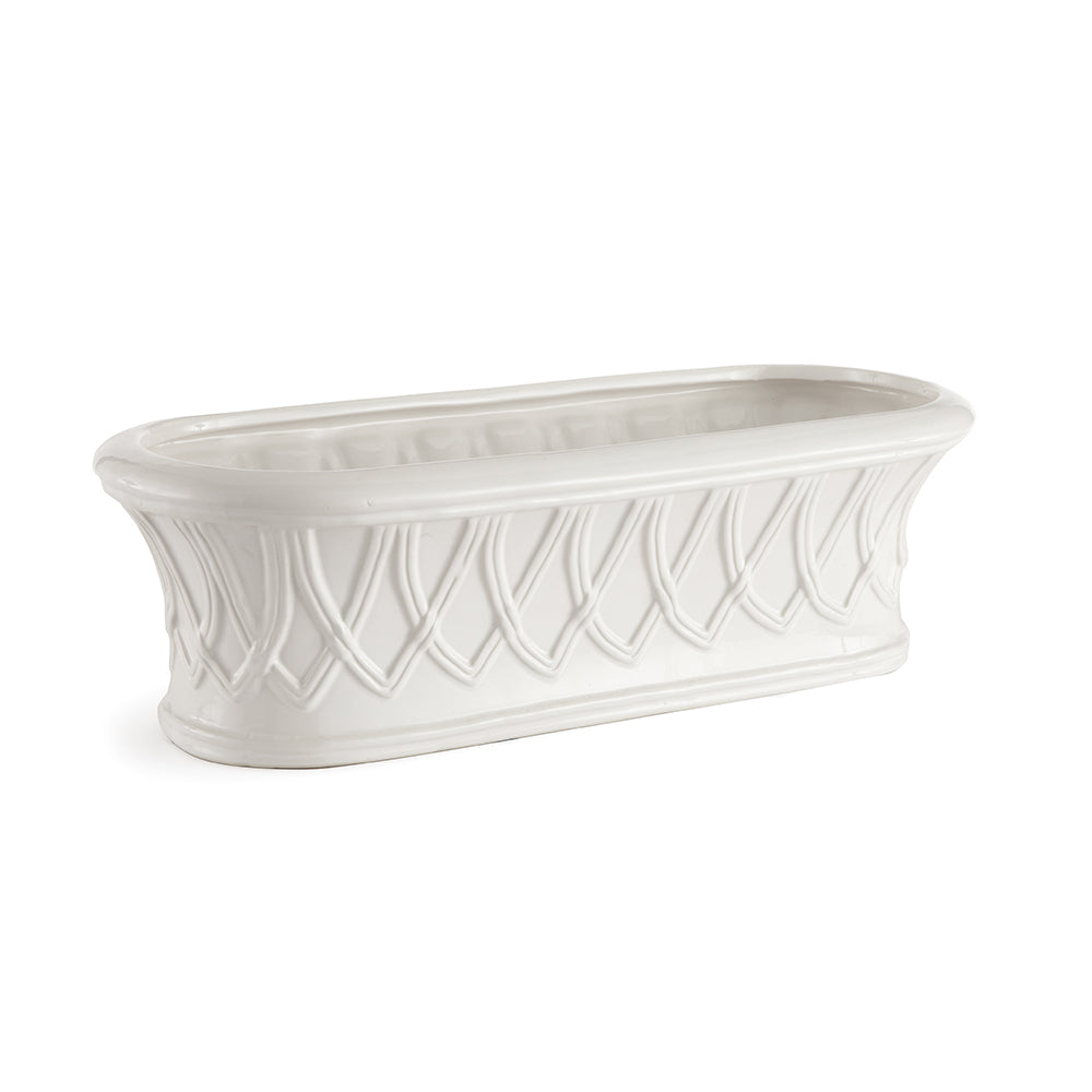 Hillingdon Oblong Cachepot White