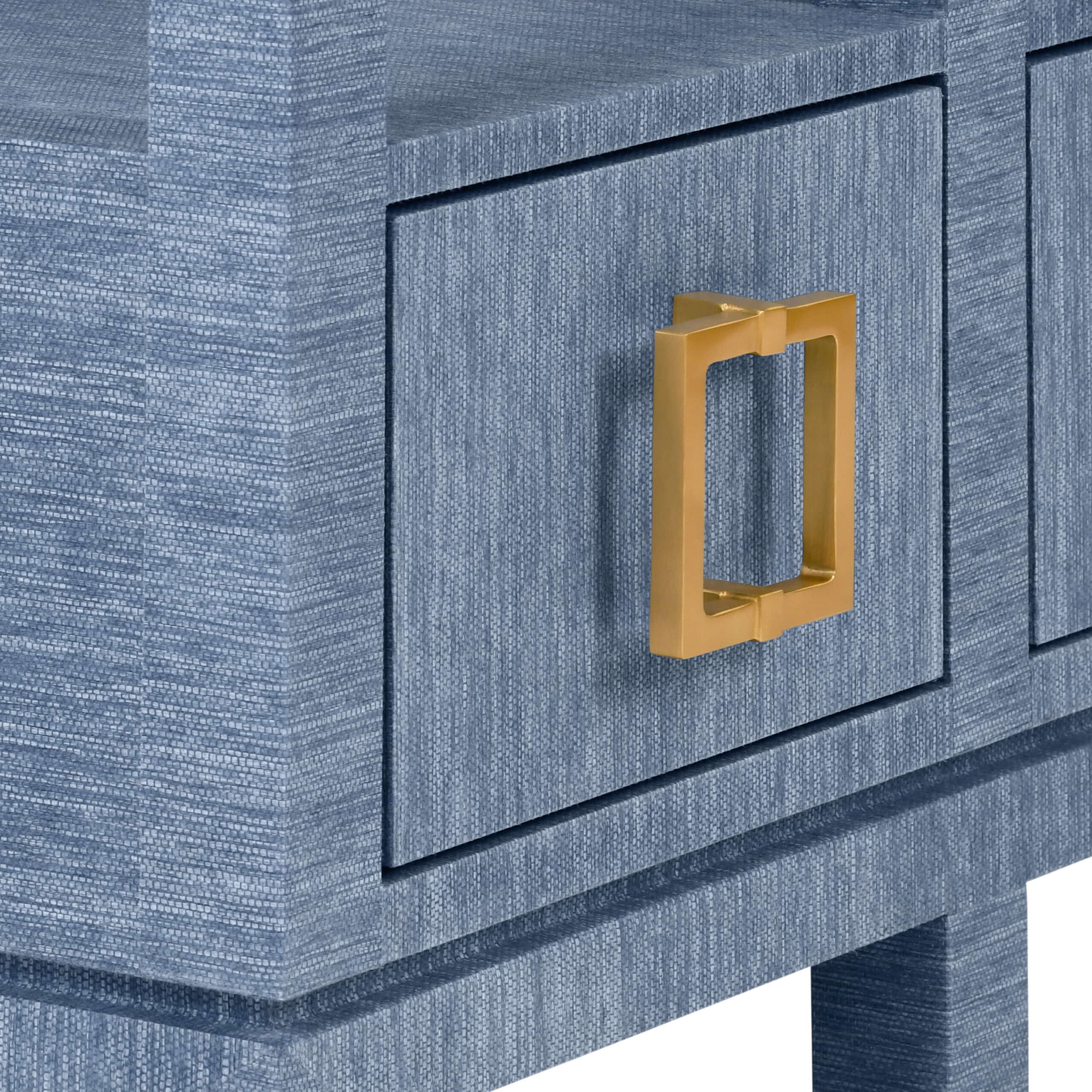 Blue Grasscloth Console - Image 2