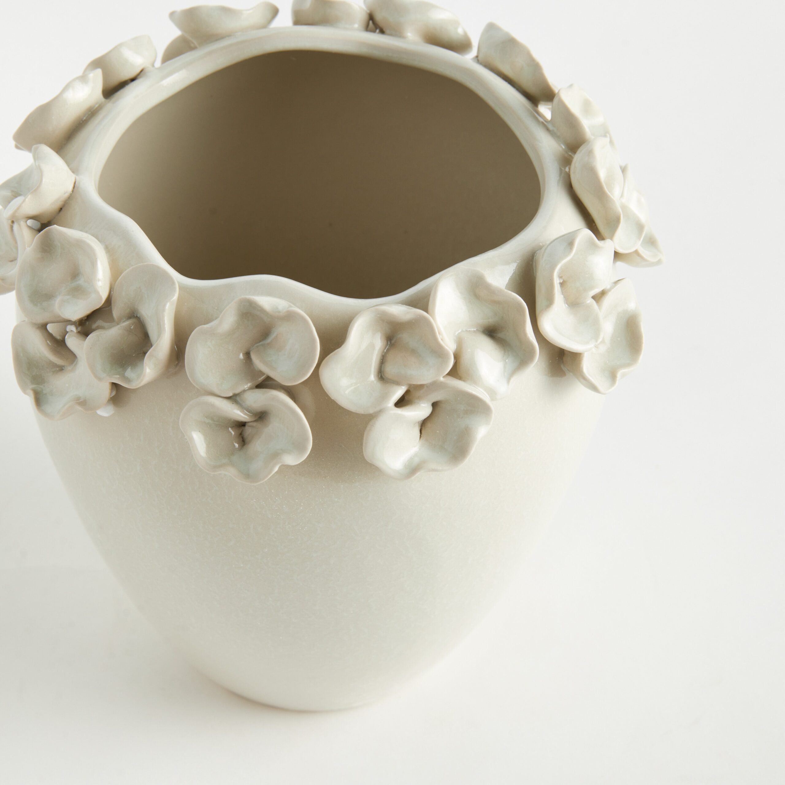 White Petite Fleur Tall Vase - Image 2
