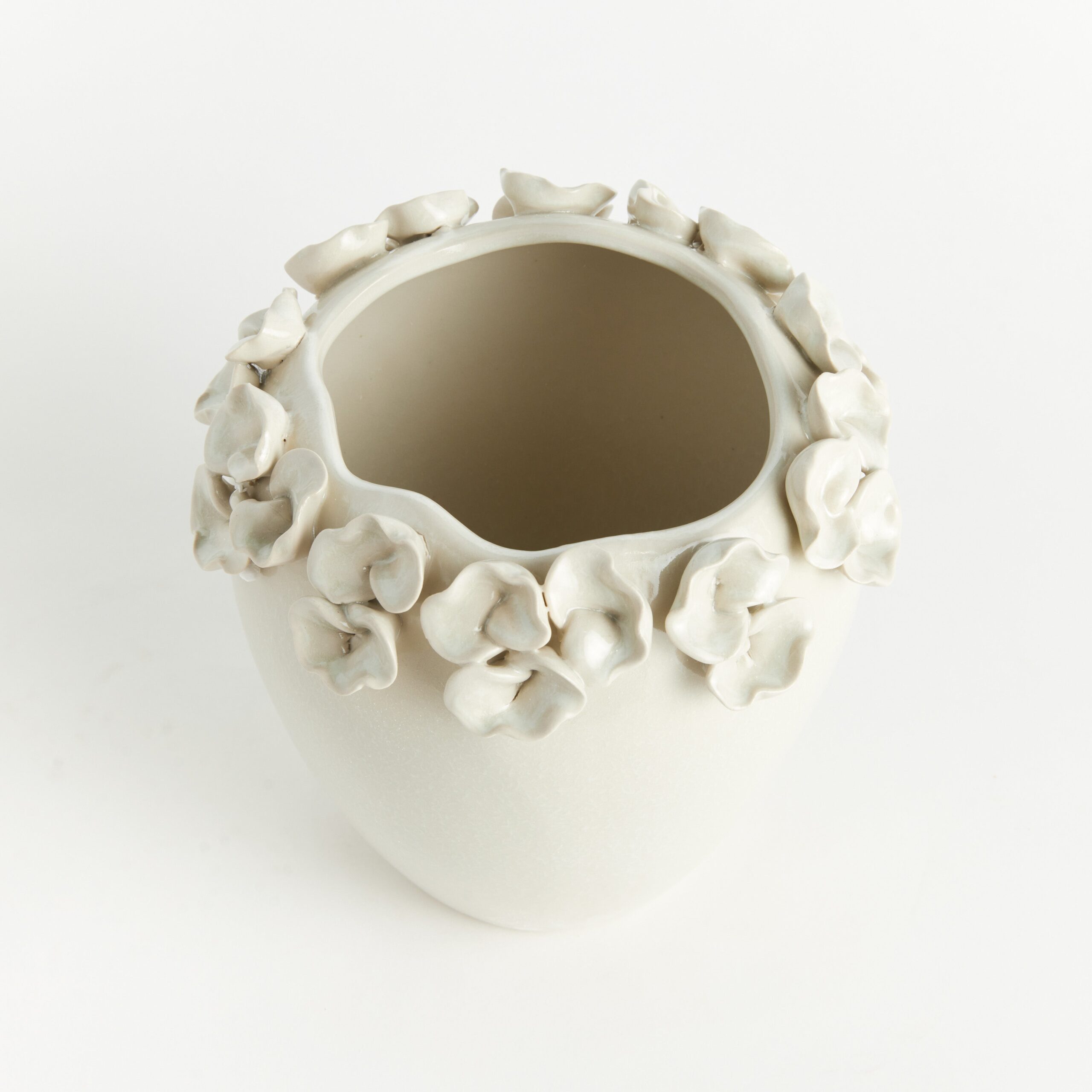 White Petite Fleur Tall Vase - Image 3