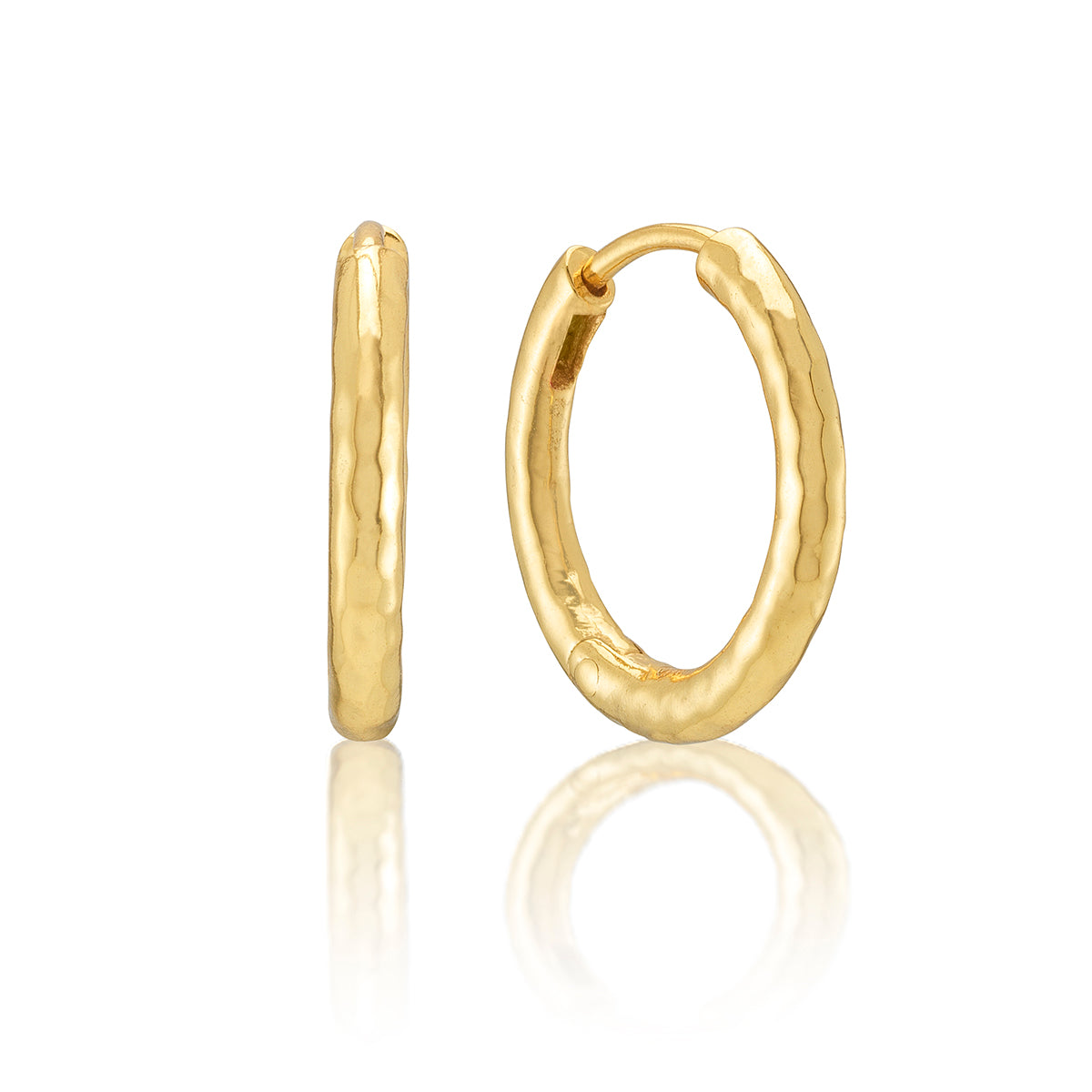 Berry Clover Hoop Earrings with Double Sided Charm - Image 3