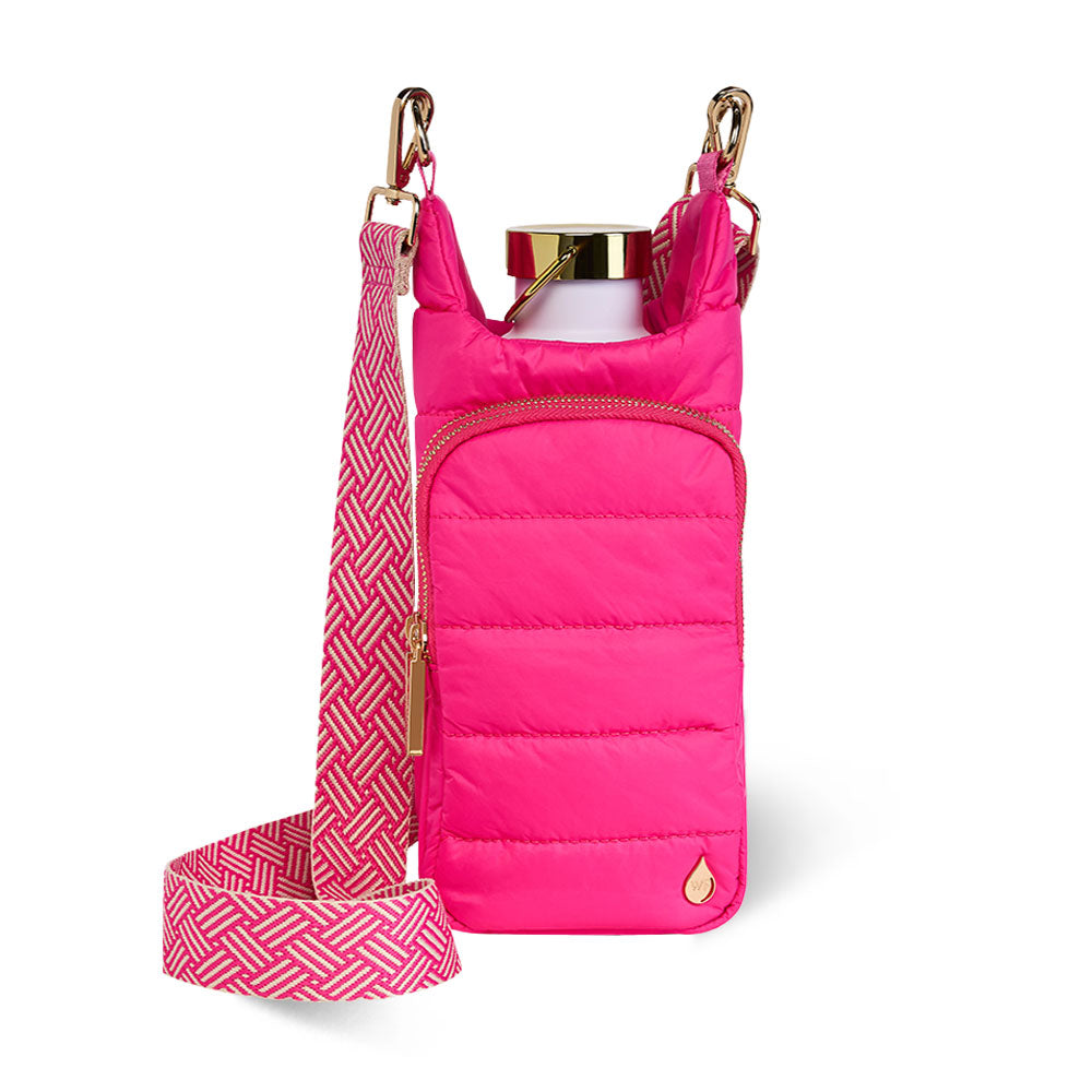 Bright Pink HydroBag- Navy/Cream Strap