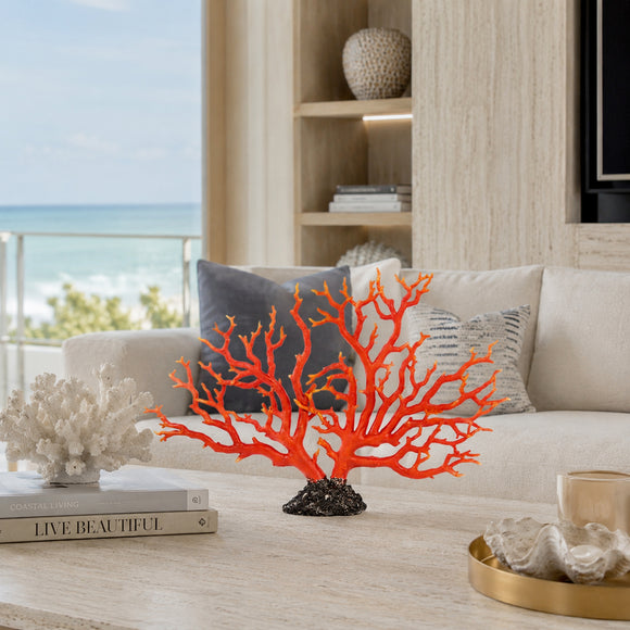 Large Red Coral Sculpture - Image 2