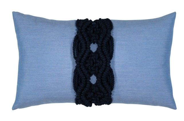 Palomar Lumbar Pillow- Indigo