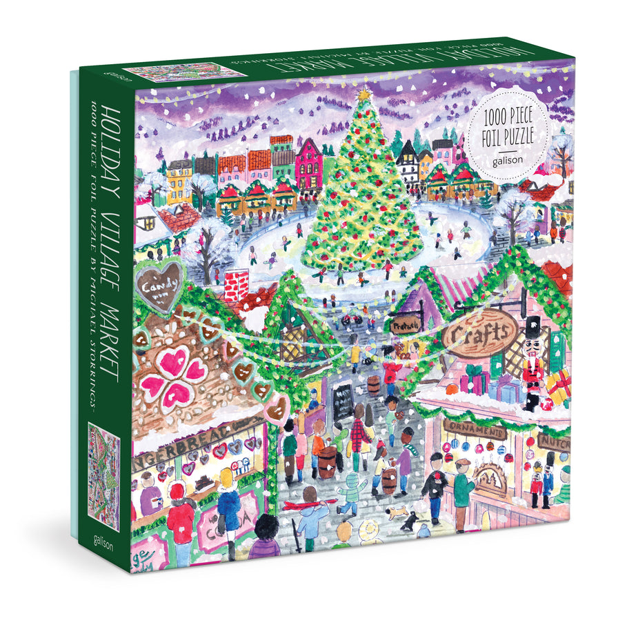 Puzzle 1000 Foil Holiday Village Market
