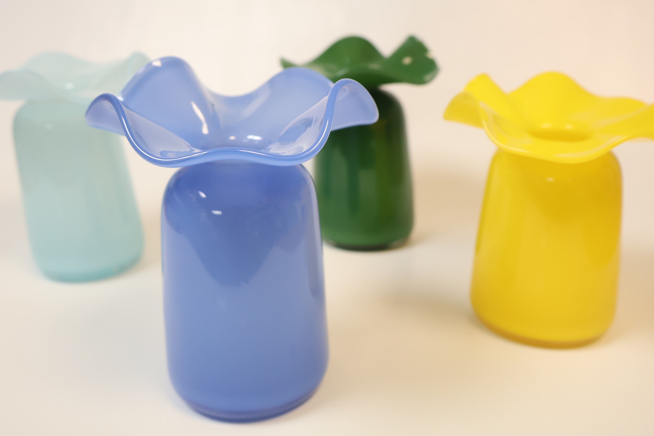 Medium Ruffle Bud Vase- Medium Blue - Image 2