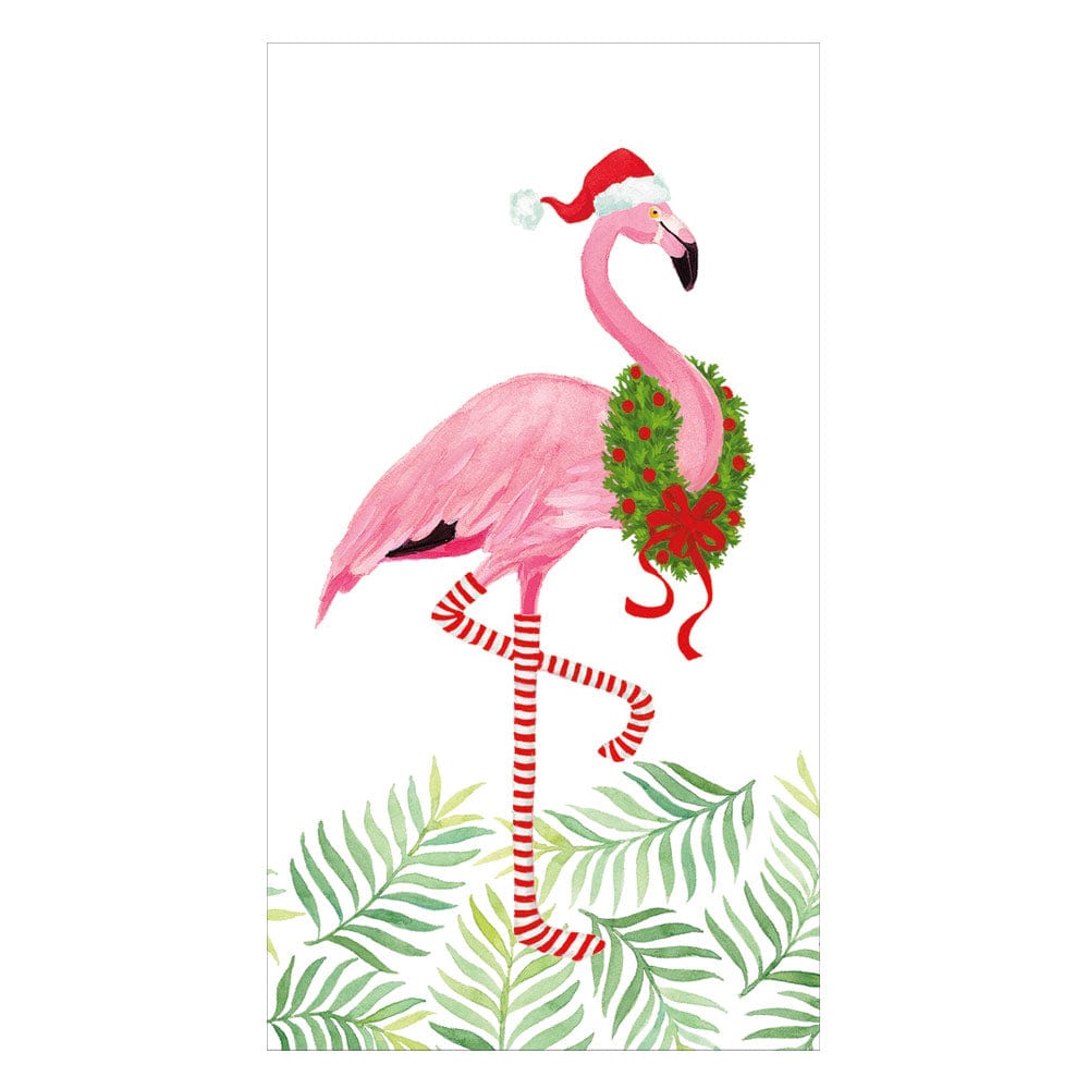 Christmas Flamingos Guest Towel Napkins