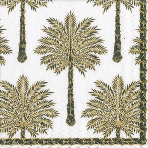 Grand Palms Black Paper Cocktail Napkin