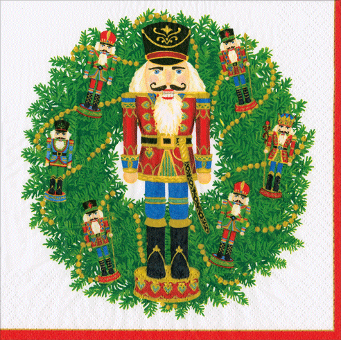Nutcracker Wreath Cocktail Napkins