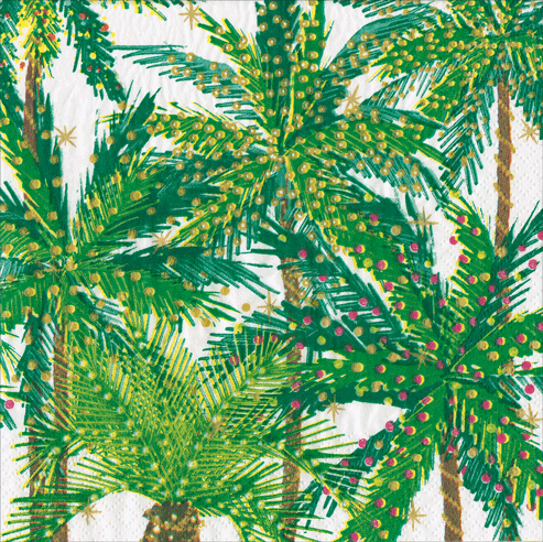 Palm Tree with Lights Cocktail Napkins