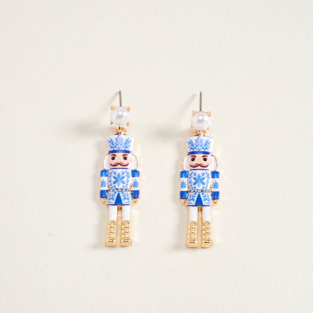 Blue Nutcracker Earrings
