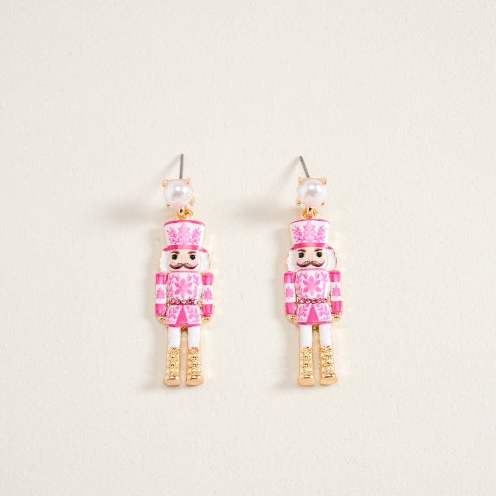 Pink Nutcracker Earrings