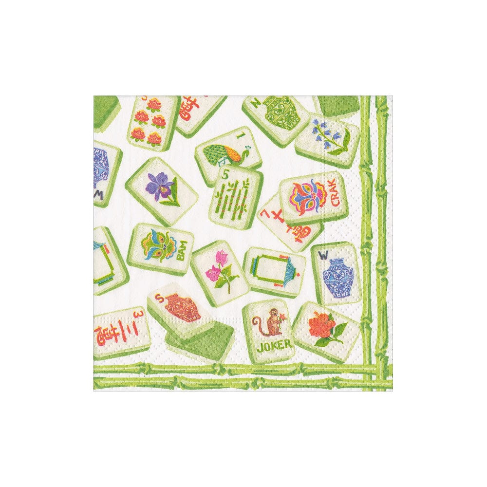 Bamboo Screen Coral Cocktail Paper Linen