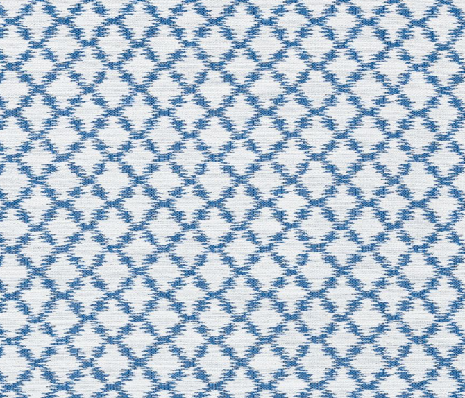Ikat Diamond Outdoor Lumbar Pillow - Cobalt - Image 2