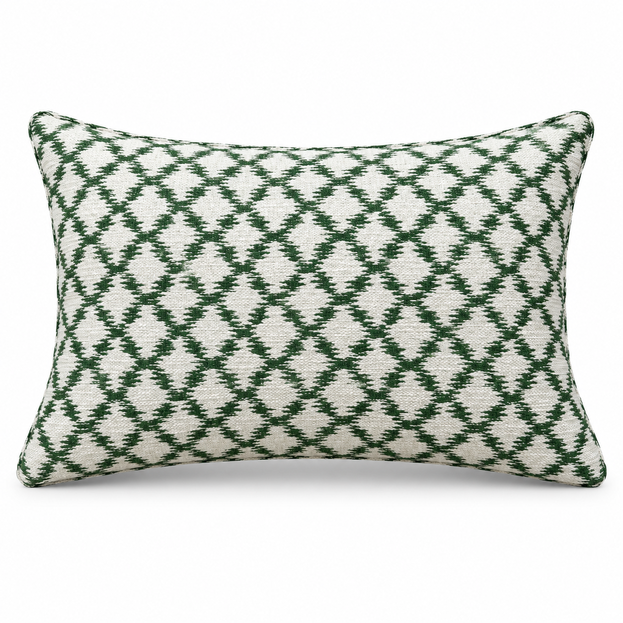 Ikat Diamond Outdoor Lumbar Pillow - Palm Leaf