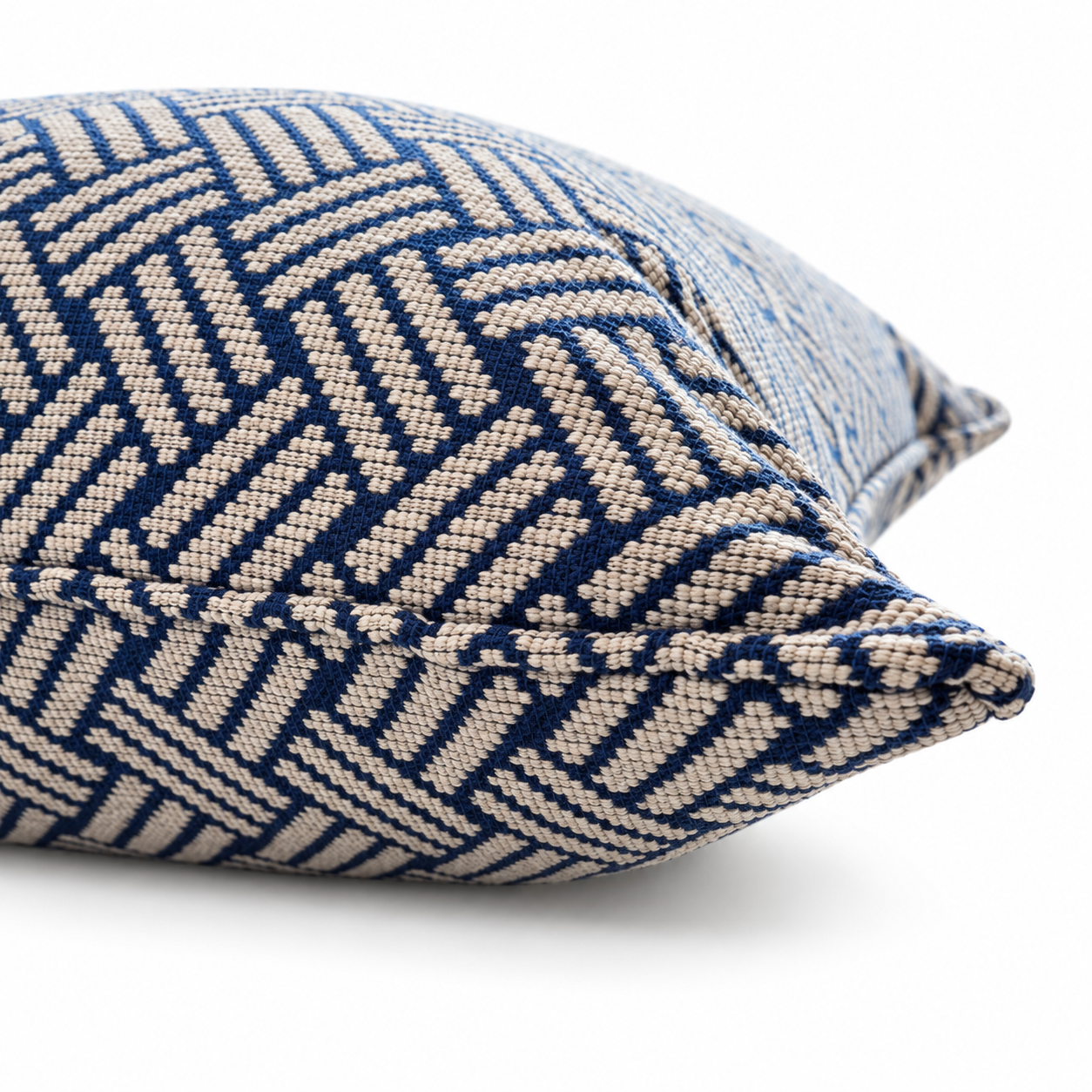 Lattice Outdoor Pillow - Lapis - Image 3