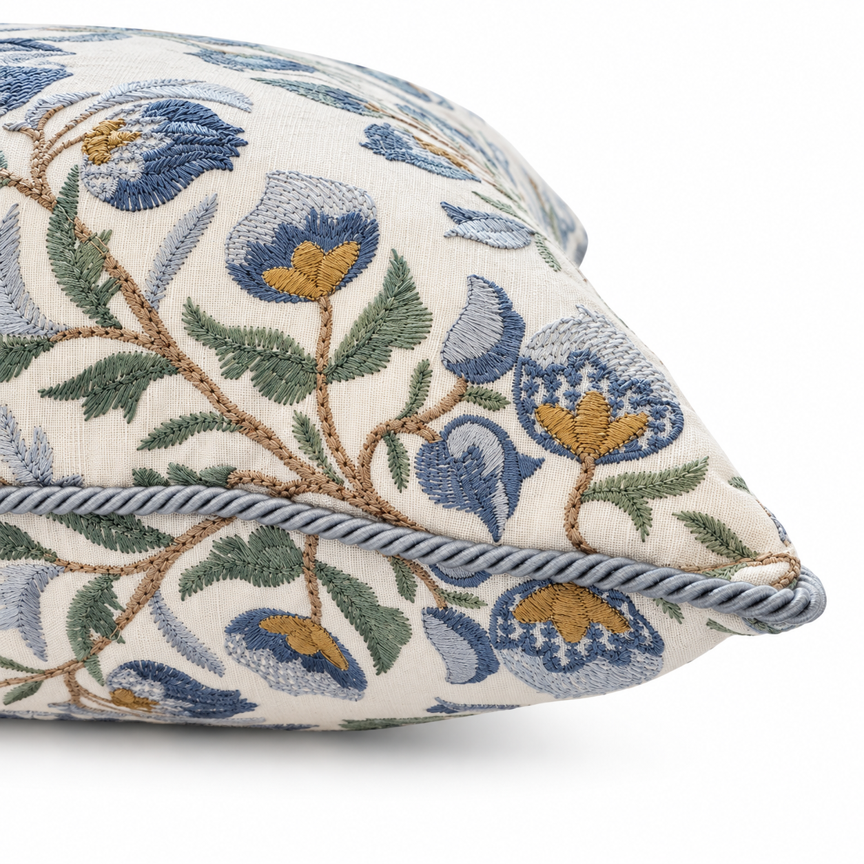 Pomeline Embroidery Pillow - Bluebell - Image 3