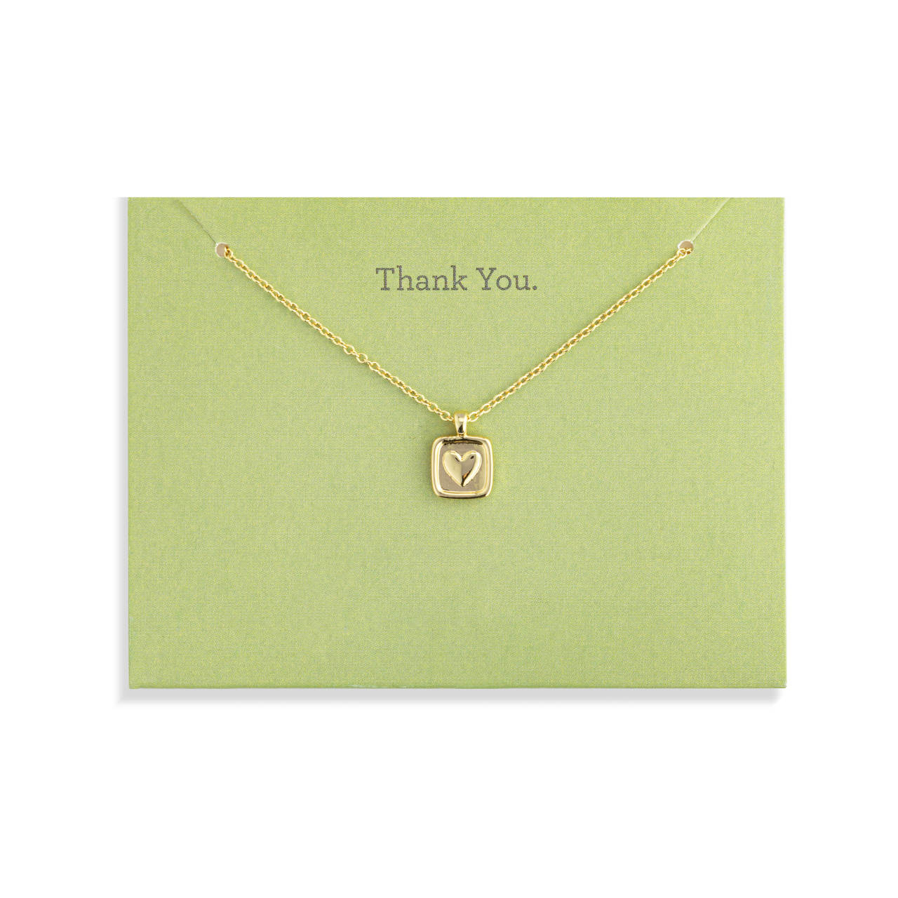 Thank You Gold Heart Necklace