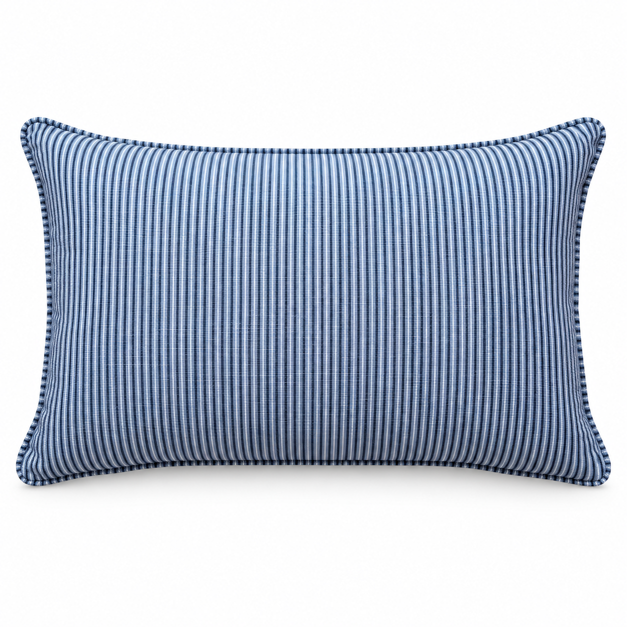 Tisbury Stripe Outdoor Lumbar Pillow - Cornflower